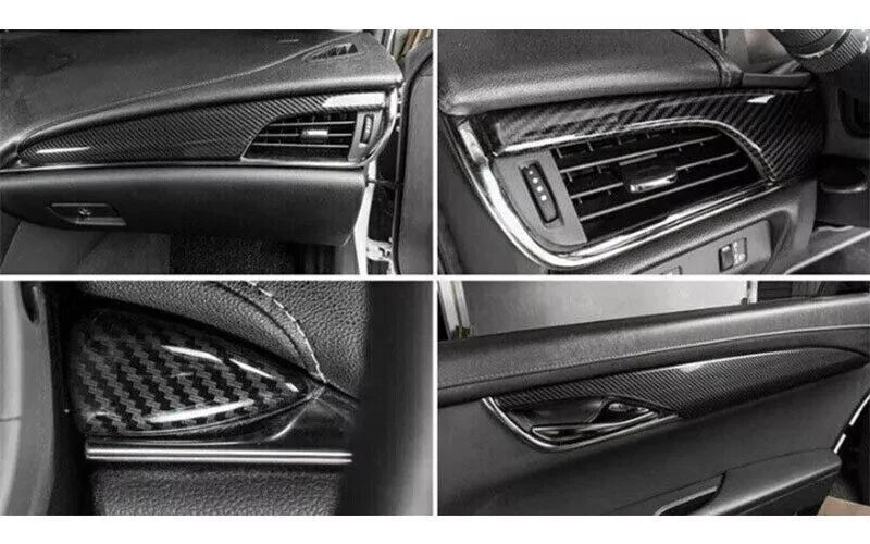 Carbon Fiber Inner Door Panel Cover Trim for Cadillac ATS (2014–2017)