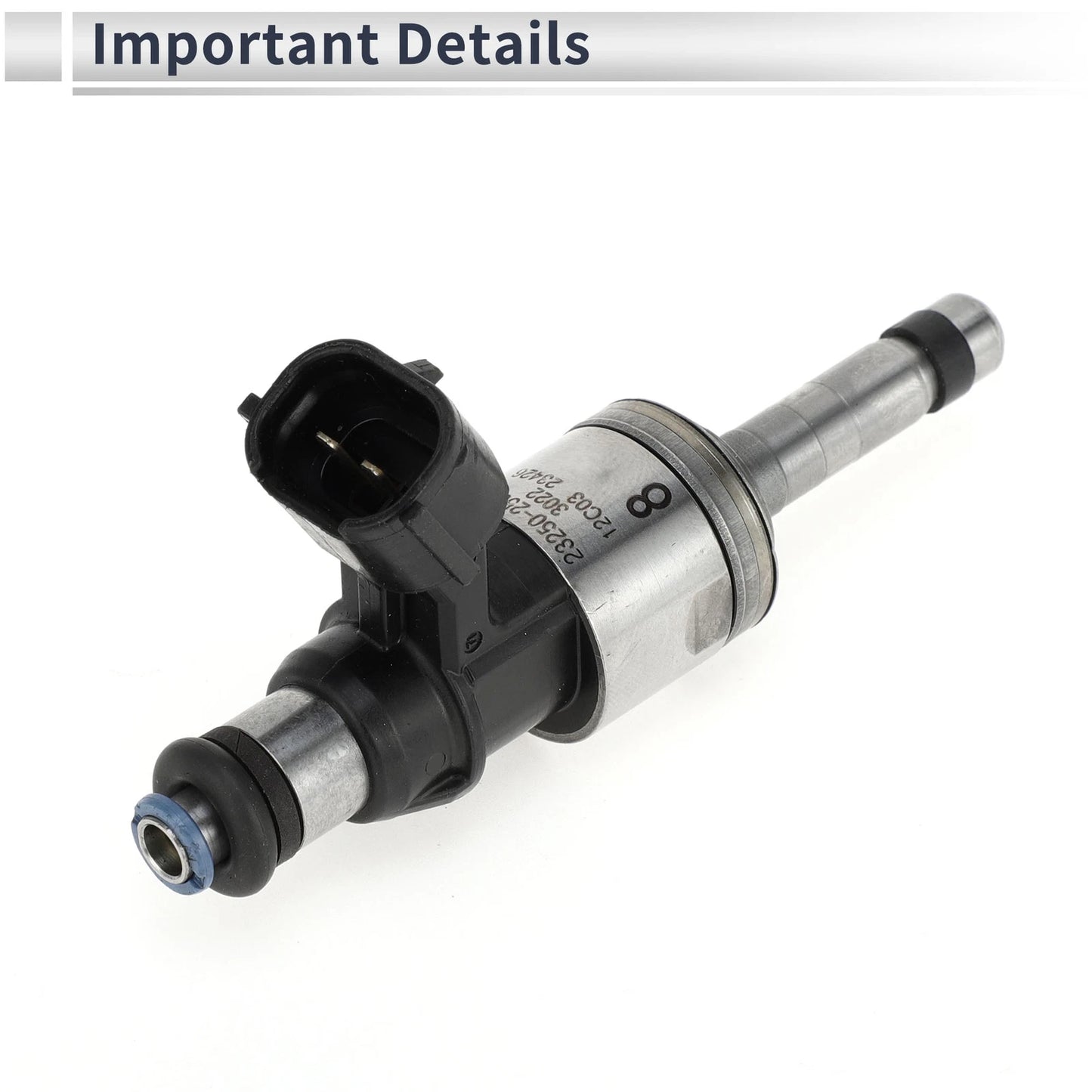 Fuel Injector for Toyota RAV4 2.5 (2019–2023) 1 Pc Black Silver Tone