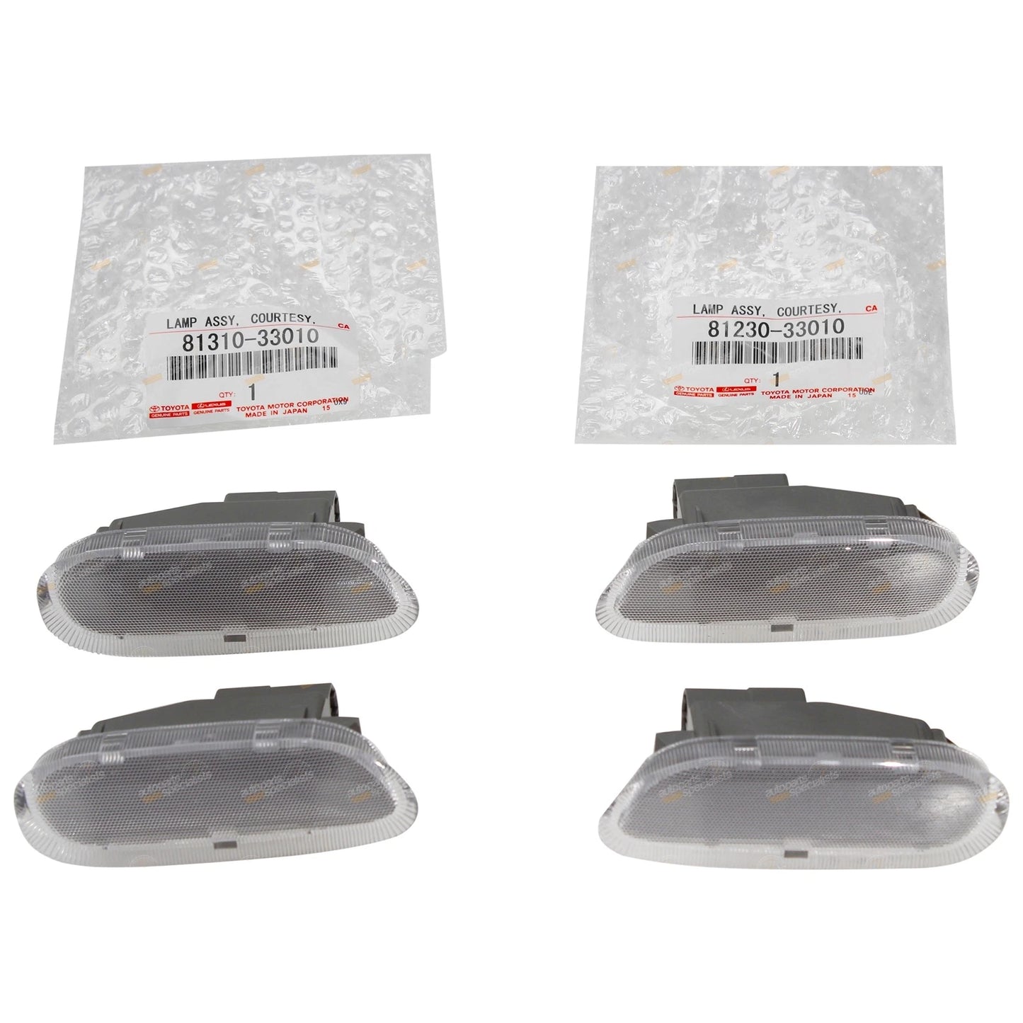Set of 4 Door Lamp Kit for Toyota Landcruiser 100 105 Series (1998–2007)