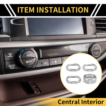 AC Audio Headlight CD Switch Knob Cover Ring for Jeep Gladiator JT (2019–2023)