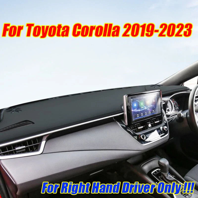 RHD Leather Dashboard Cover Protector Pad Mat for Toyota Corolla(2019–2023)