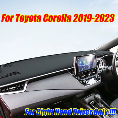 RHD Leather Dashboard Cover Protector Pad Mat for Toyota Corolla(2019–2023)