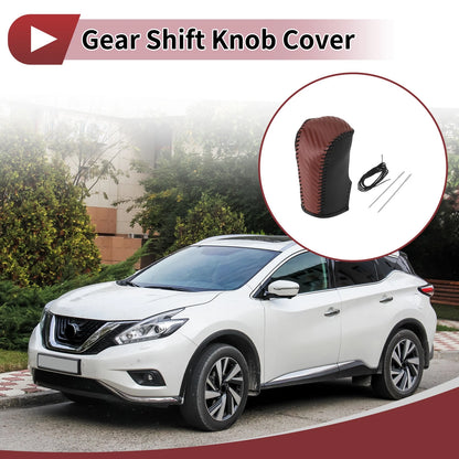 1 Pc Gear Shift Knob Cover for Nissan Murano (2009–2013) Black Brown