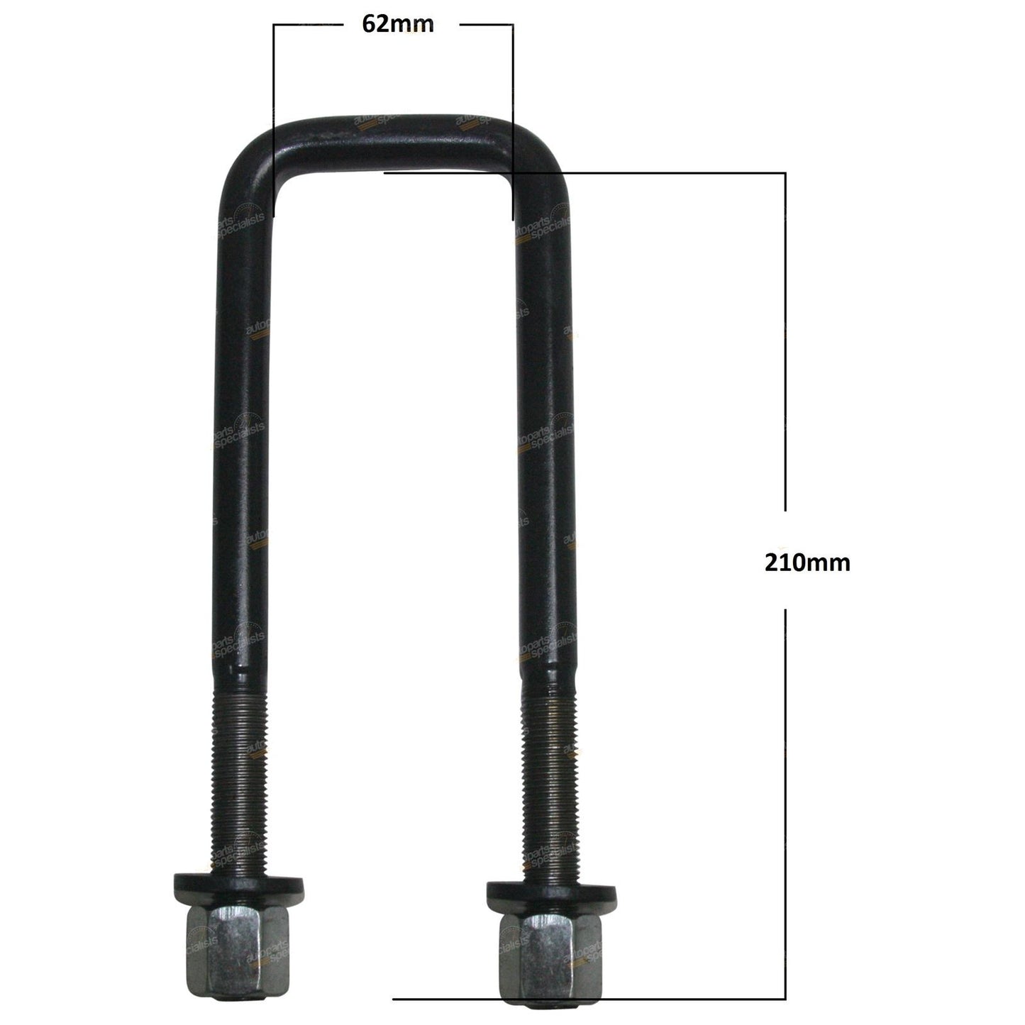 Set of 4 Extended Rear U-Bolts for Toyota Hilux KUN26 (2005–2014)