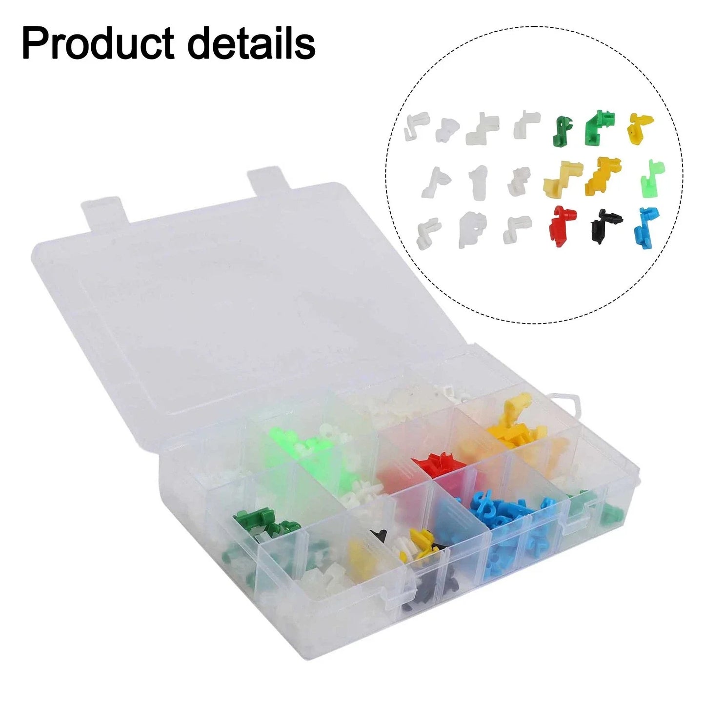 160x Door Lock Rod Clip Side Fasteners Car Wire Clips With Box for Car