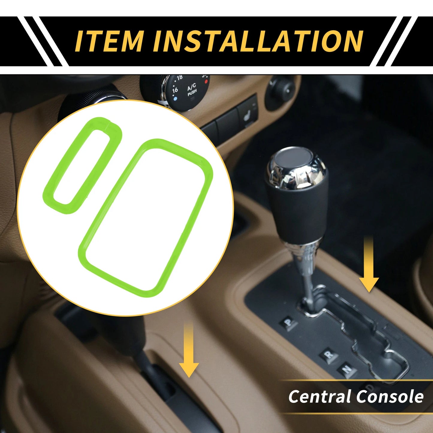 Console Gear Shift Ring Panel Cover Trim for Jeep Wrangler JK (2007–2018)