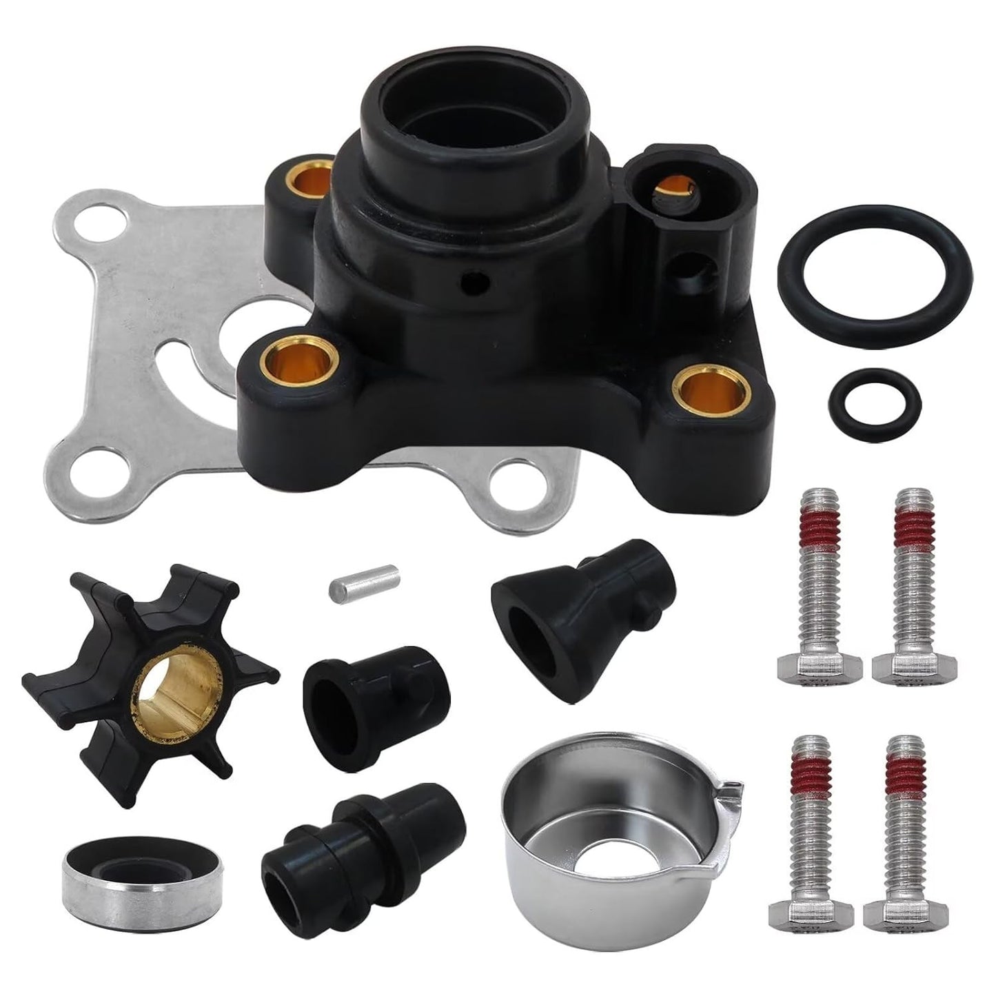 Water Pump Impeller Repair Kit for Johnson Evinrude 9.9-15 HP (1990–2023)