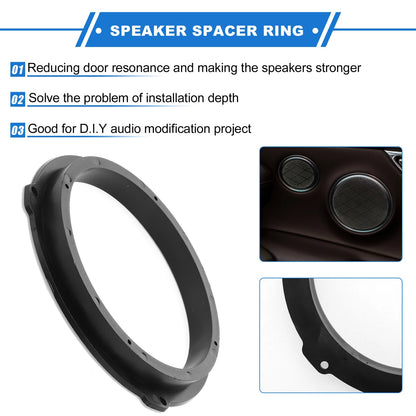Set of 2 Speaker Spacer Rings for Ford Edge (6.5")