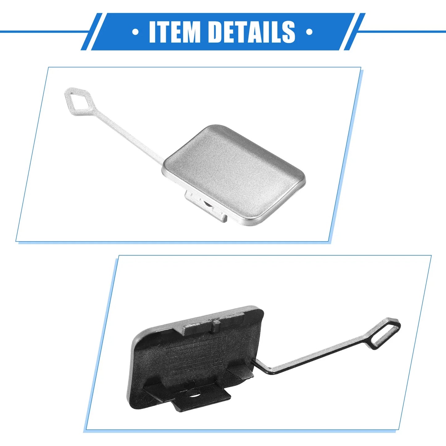 Rear Bumper Tow Hook Cap for Mercedes-Benz E350 Sedan (2010-2013) Silver Tone