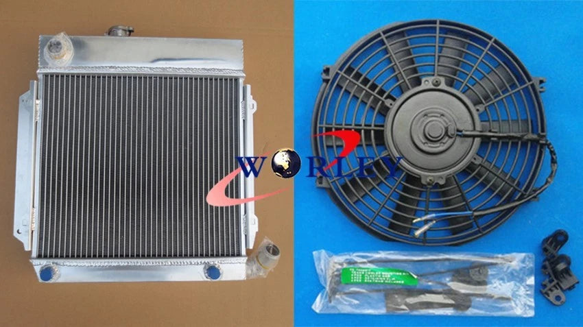 3 Row Aluminum Radiator with Fan for BMW 2002 (1968–1976)