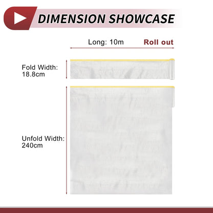 Pre-Taped Masking Film 1000x240cm for Automotive Painting (1 Pc)