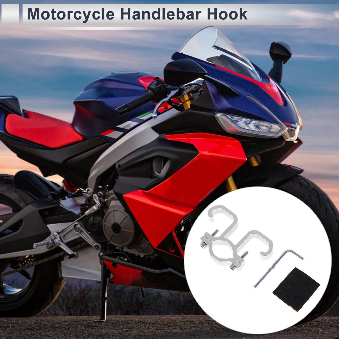 Set of 1 Arc Double Hook for Motorcycle (Hexagon Wrench Gasket)