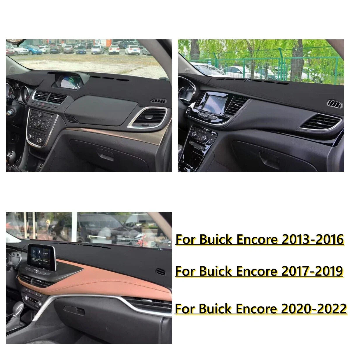Dashboard Cover Leather Mat Pad for Buick Encore (2013–2023)