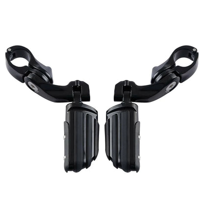 1 1/4'' Adjustable Engine Guards Footpeg Short Angled for Harley