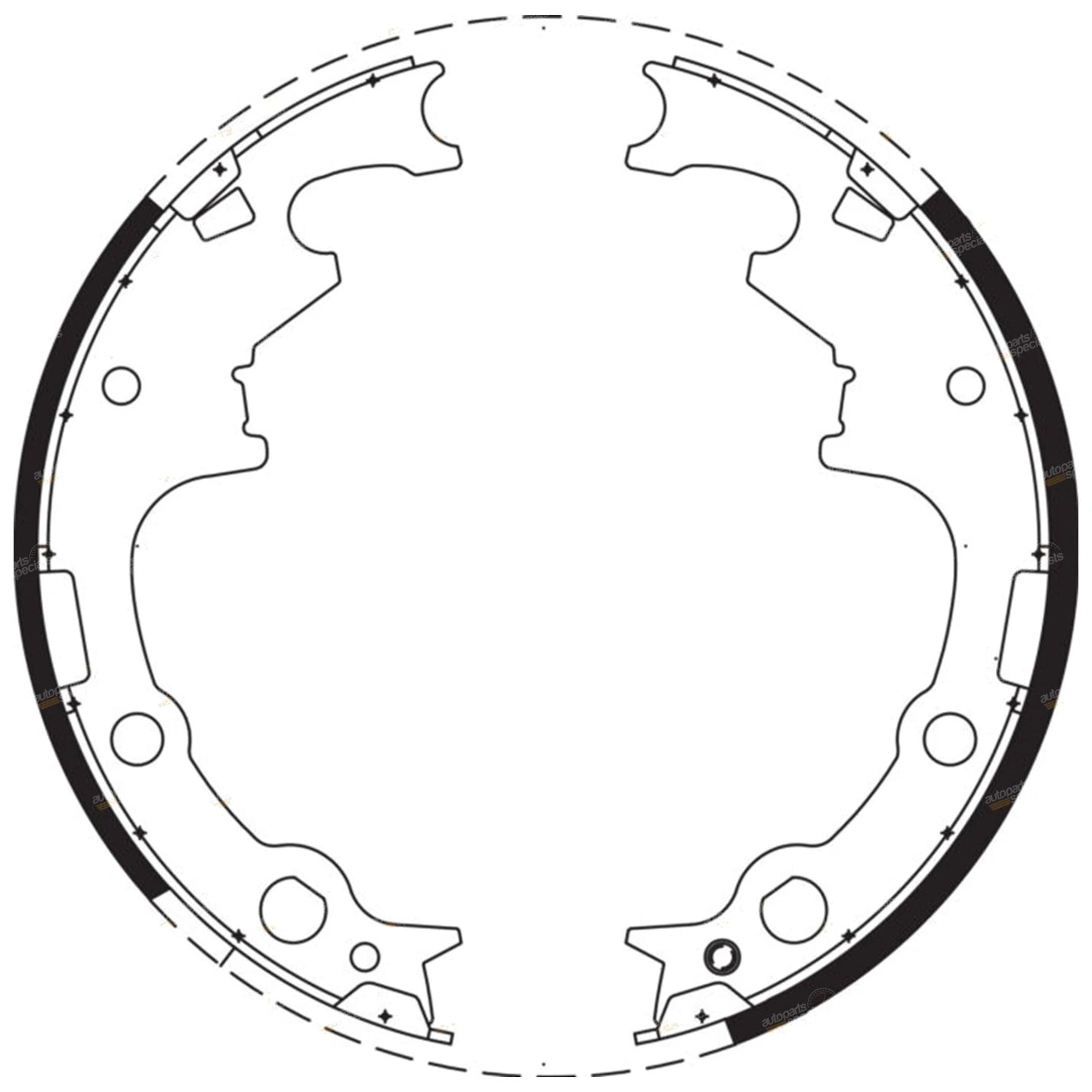 Set of 4 Rear Brake Shoes for Jeep Cherokee XJ (1994–2001)