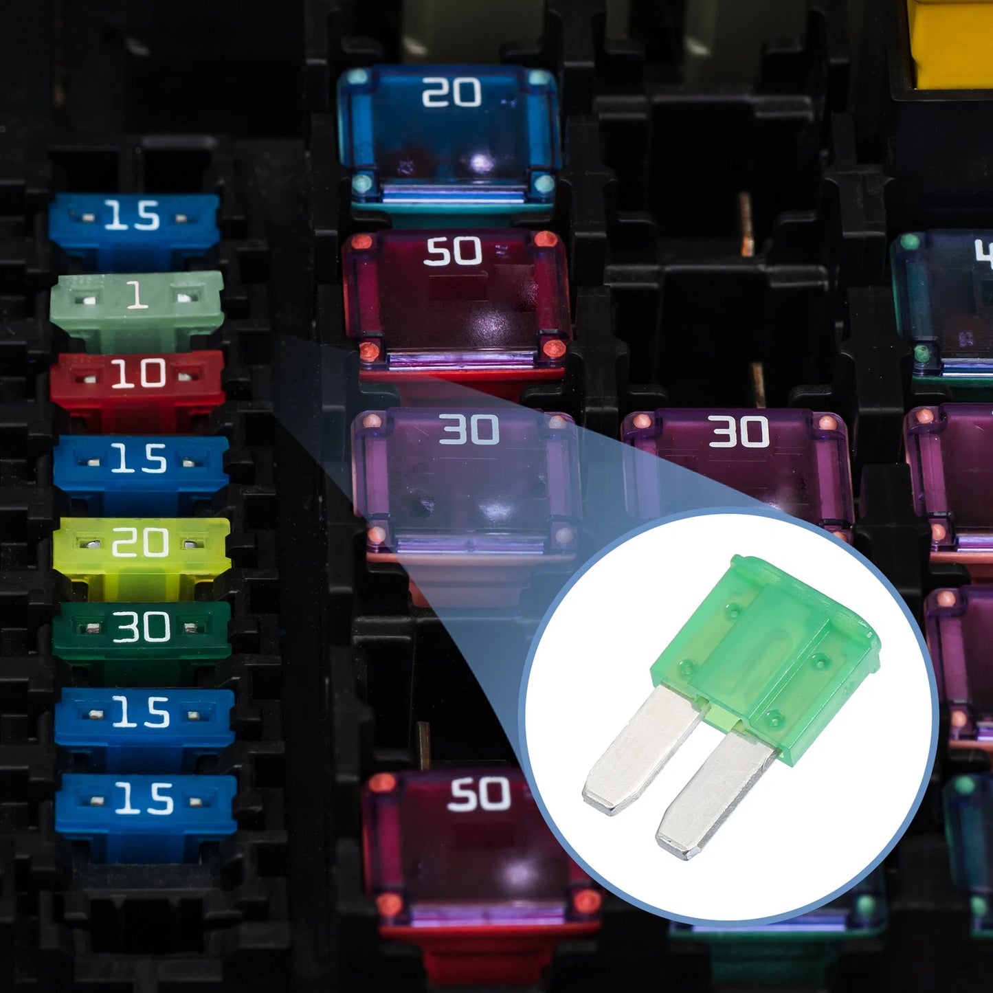 30 Pcs 30A Blade Style Fuses for Automotive Car Boat Truck