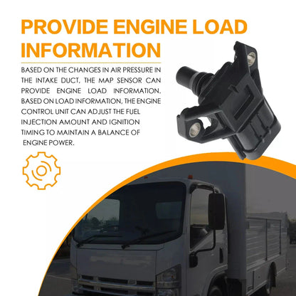 MAP Sensor for Isuzu NRR NQR NPR-HD GMC W4500 W5500 (2004-2023)