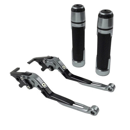 CNC Titanium Extendable Brake Clutch Levers & Grips for Daytona 675 (2006-2018)