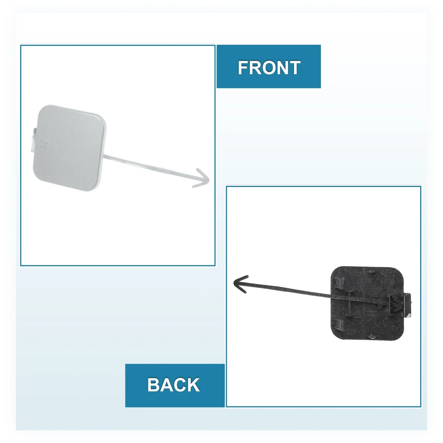 Rear Bumper Tow Hook Cover A2218850323 for Mercedes-Benz W221 (2007–2009) Silver Tone