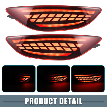 2X Rear Bumper Reflector LED Brake Turn Signal Light for Hyundai Accent (2018–2022)