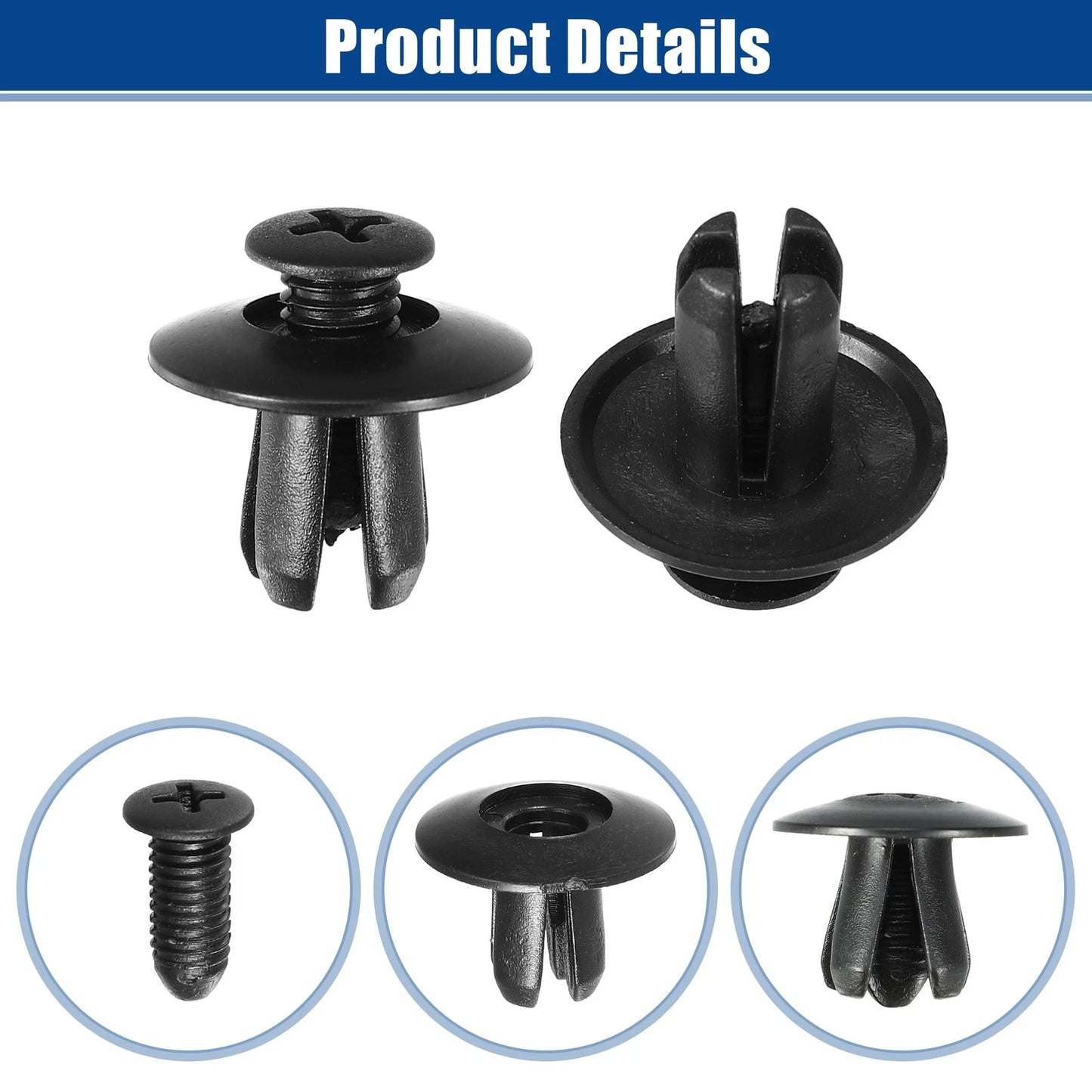 20pcs Bumper Cover Retainer Clip Fasteners for Hyundai Sonata (2011–2019) No. 8659028000