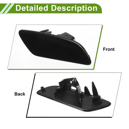 Washer Nozzle Cover for Porsche Panamera 2017-2021 (2 x Black Caps)