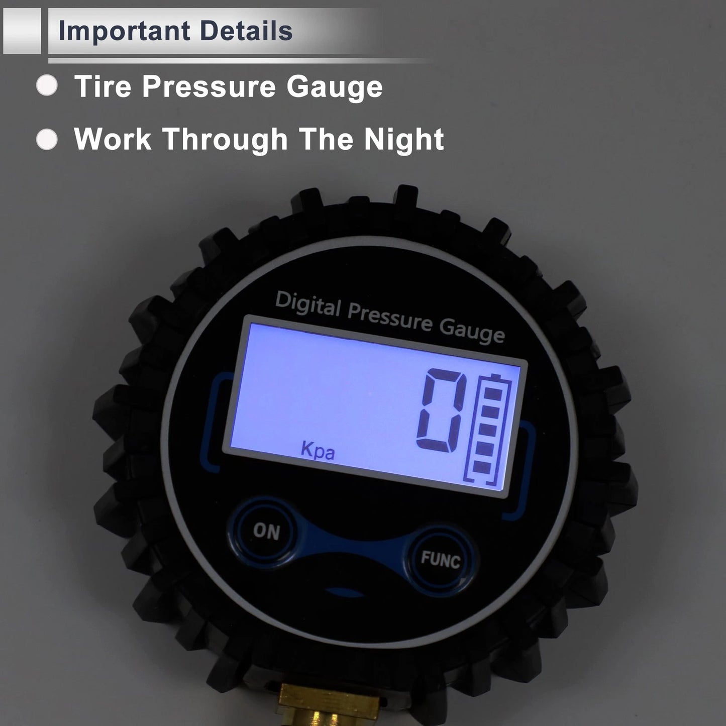 Tire Pressure Gauge 200PSI with LED Light for Universal Fit (2000–2023)