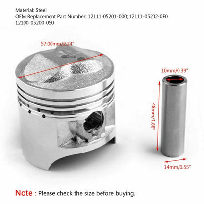 Piston Ring Kit for GS125 GS125S GS125E (1982–2002) STD Bore 57.00mm
