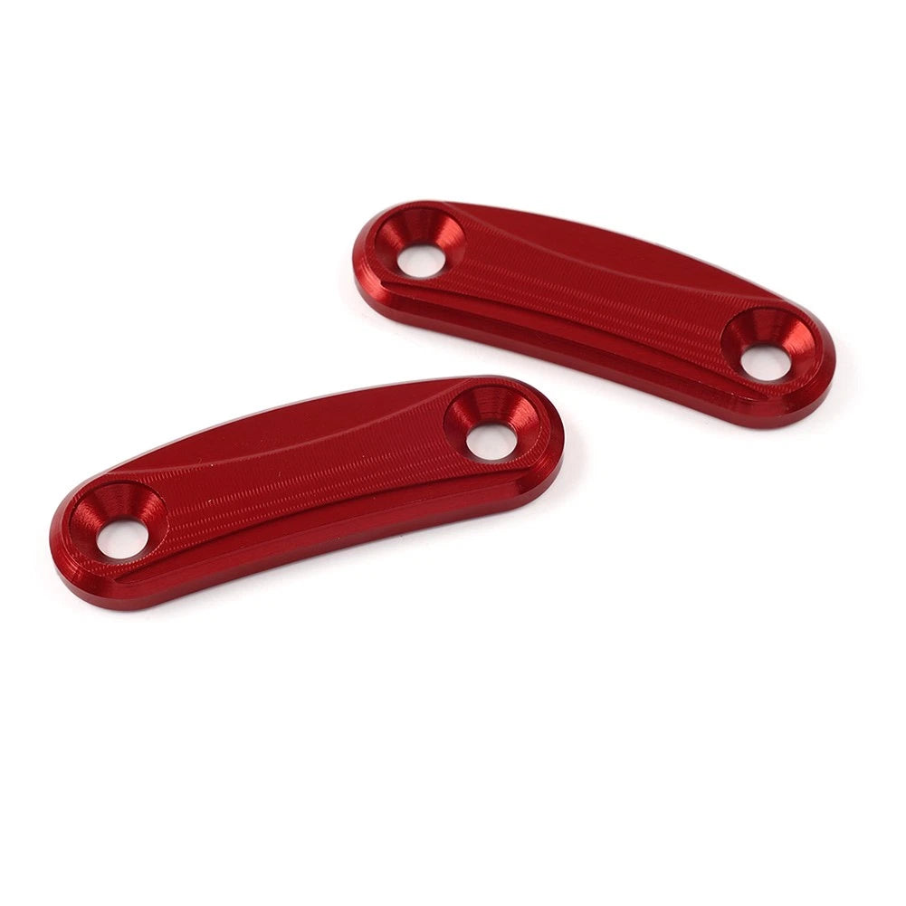 Rearview Mirror Block Off Base Plates Cover Red for Kawasaki ZX-10R (2011–2015)
