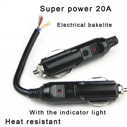 12V Extension Cord Car Cigarette-Lighter Socket Heavy Duty Adapter Outlet
