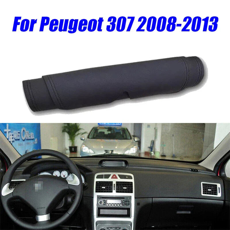 Leather Dashboard Dash Cover Protector Pad Mat for Peugeot 307 (2008–2013)