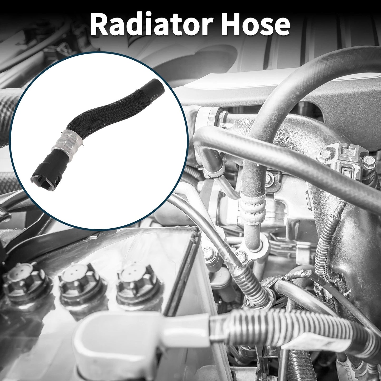 Radiator Hose Heating Water Pipe for Jeep Cherokee (2014–2019) Rubber Black