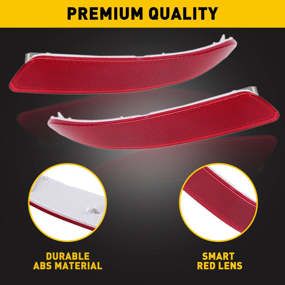 Set of 2 Rear Bumper Reflectors for BMW X5 E70 (2007–2010) Red
