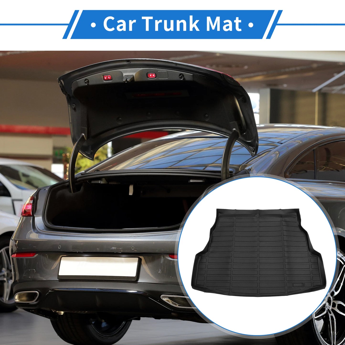 Cargo Liner Rear Trunk Mat for Toyota RAV4 (2019–2024) TPE Long Stripe Pattern