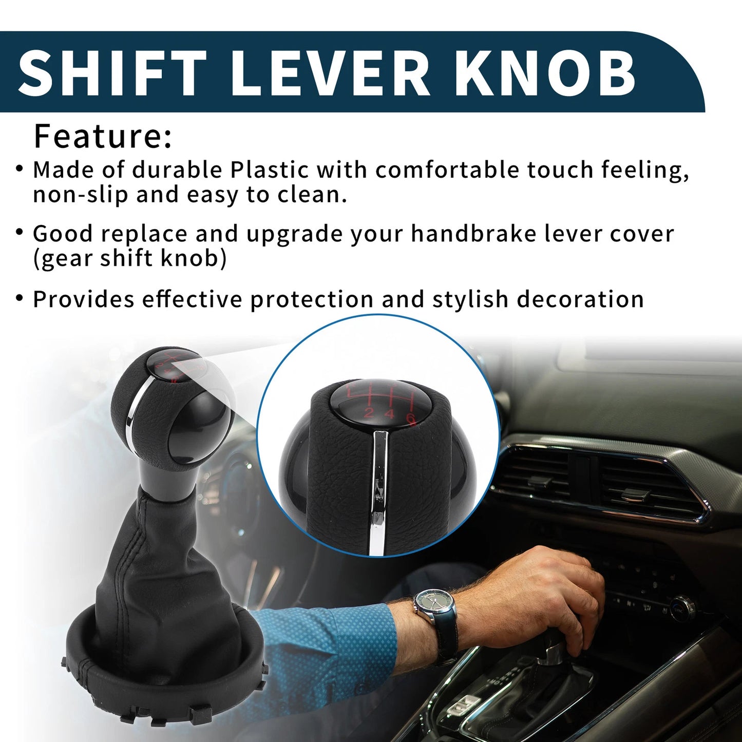 6 Speed Manual Gear Shift Knob w/ Cover for Mini Cooper F55 F56 (2014–2023)