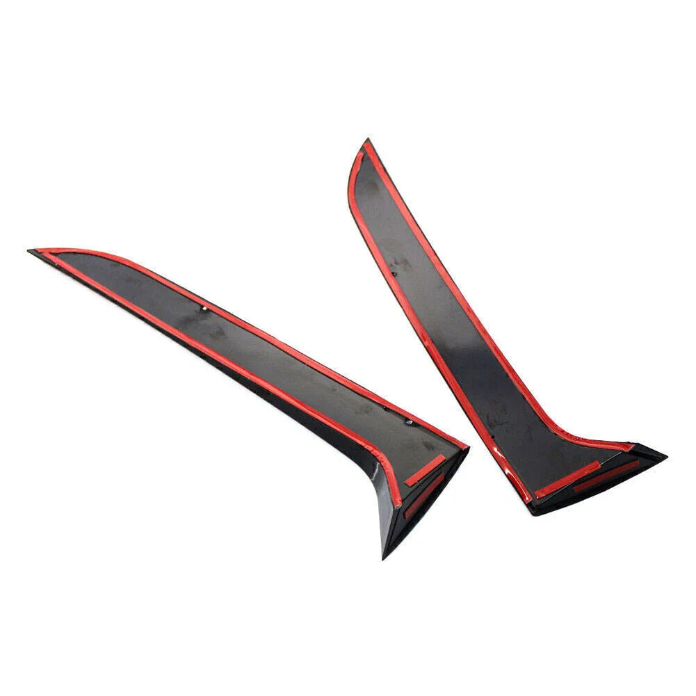 Rear Window Side Spoiler Canard Trim for VW Tiguan 2007-2016 BLACK