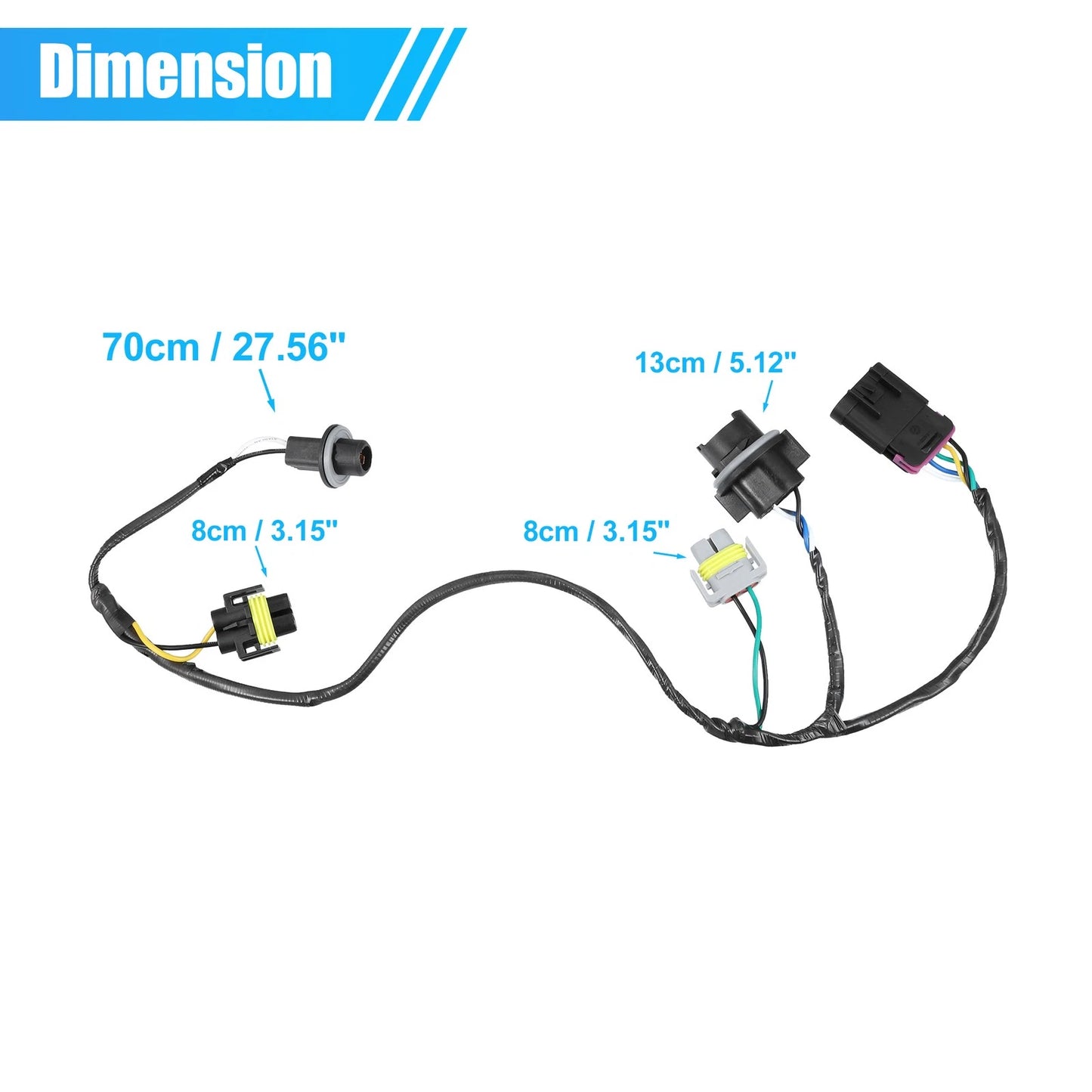 Front Headlight Wiring Harness Socket 15930264 for Chevrolet Malibu (2008–2012)