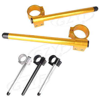 52mm Clip-On Handlebar Fork Tubes for Universal Motorcycles - 3 Colors