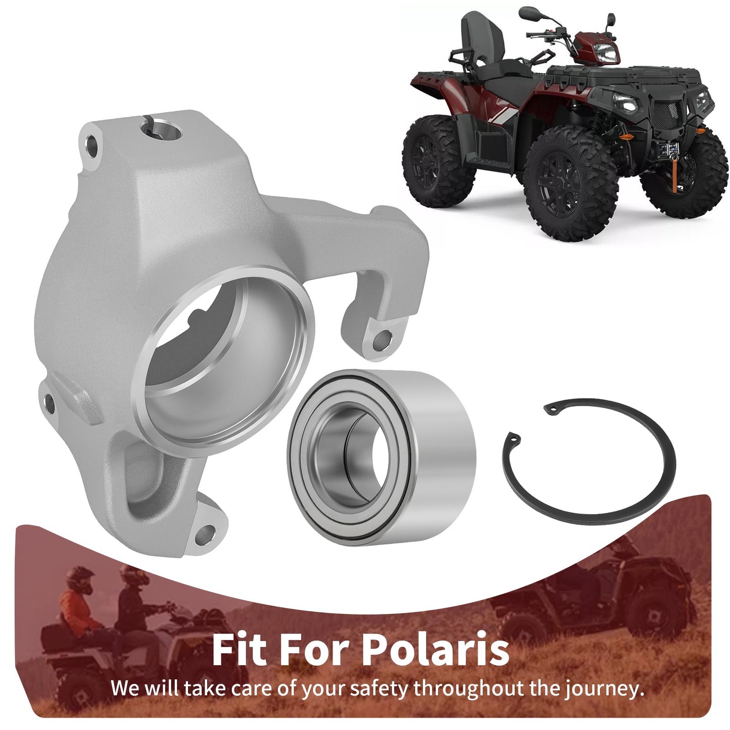Front Right Steering Knuckle Bearing Kit for Polaris Sportsman Scrambler (2008–2019)