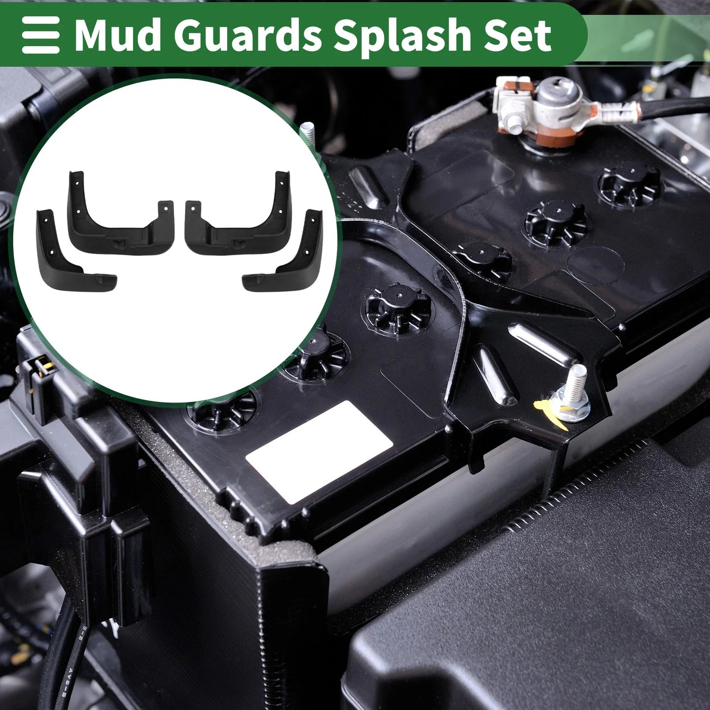 Mud Flaps Splash Guards for Hyundai i10 (2010-2015) with Mount Accessories