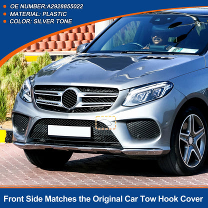 Tow Hook Cover for Mercedes-Benz GLE (No.A2928855022) (2016–2023) Silver Tone
