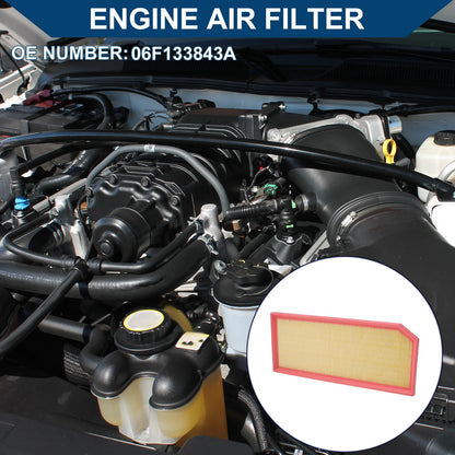 Engine Air Filter No. 06F133843A for Audi A3 2.0L L4 (2006–2008)