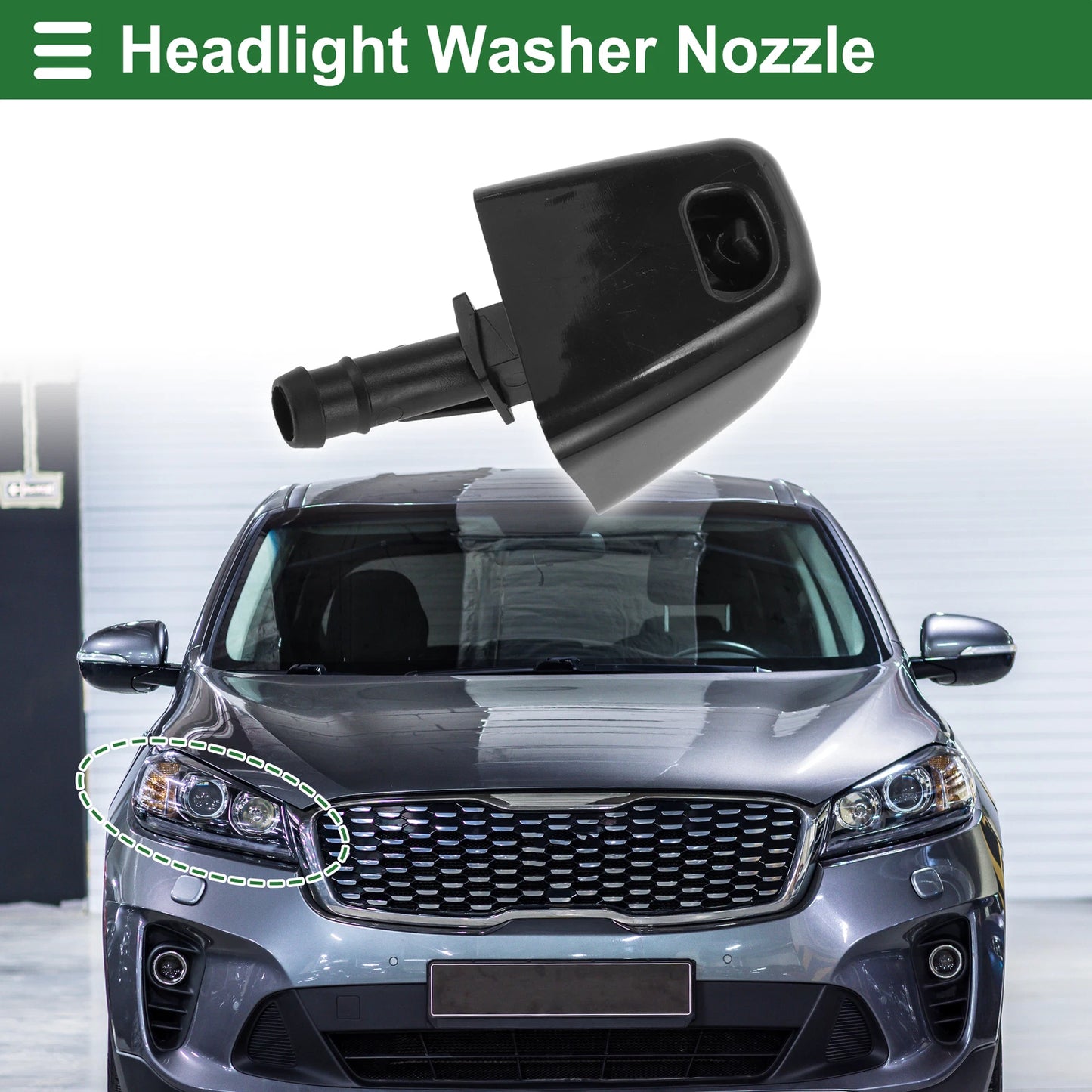 Front Passenger Side Headlight Washer Nozzle for Nissan X-Trail (2014–2020) No. 286411DL0A