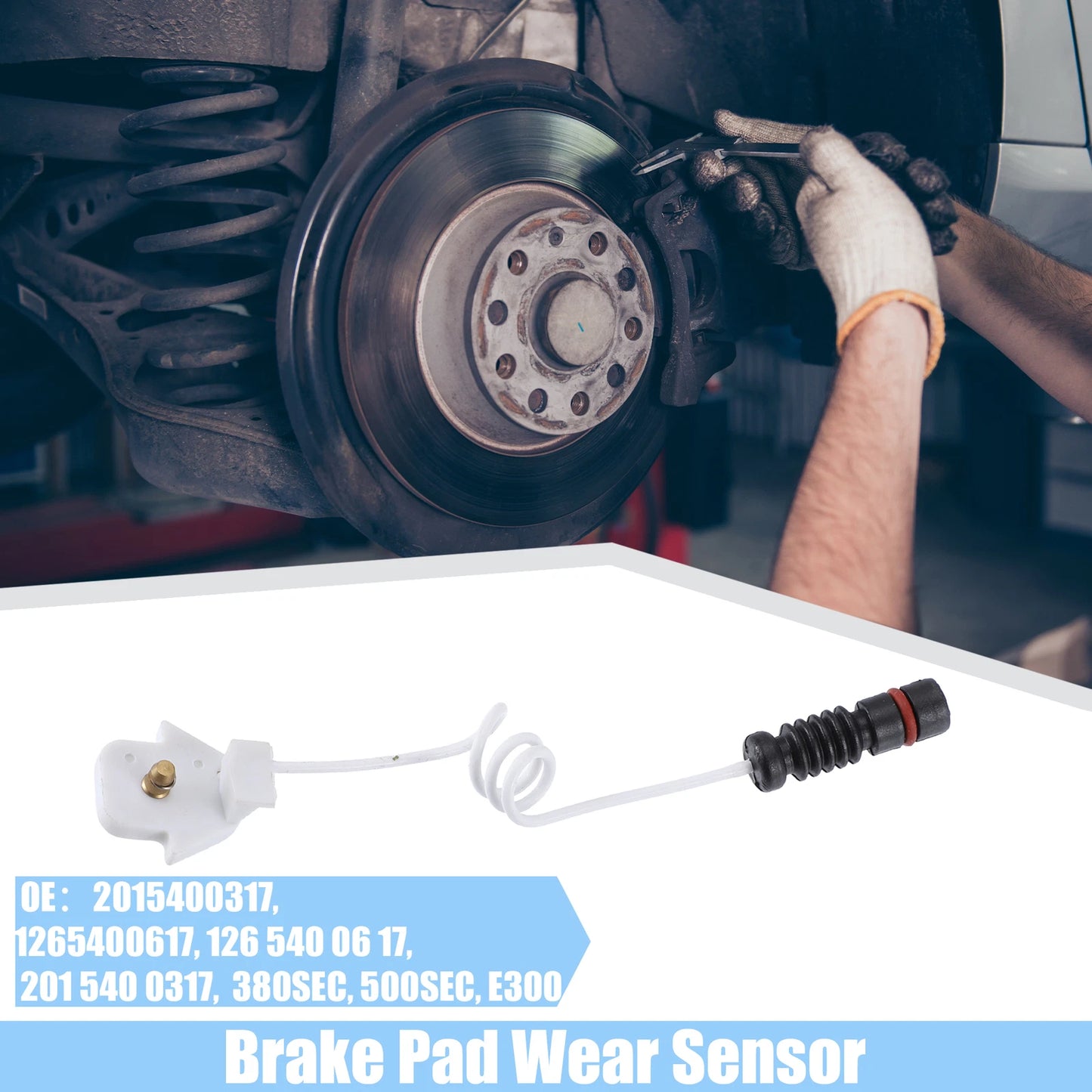Set of 4 Brake Pad Wear Indicator Sensors for Mercedes-Benz E300