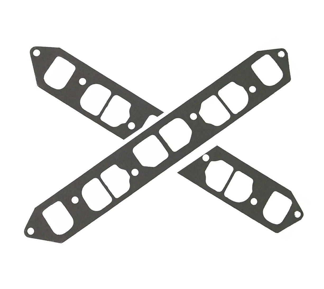 Set of 2 Exhaust Manifold Gaskets for Mercruiser 4 Cyl 2.5L 3.0L