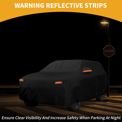 Waterproof Car Cover for Kia EV9 (2023–2023) Black 190T-PU with Zipper