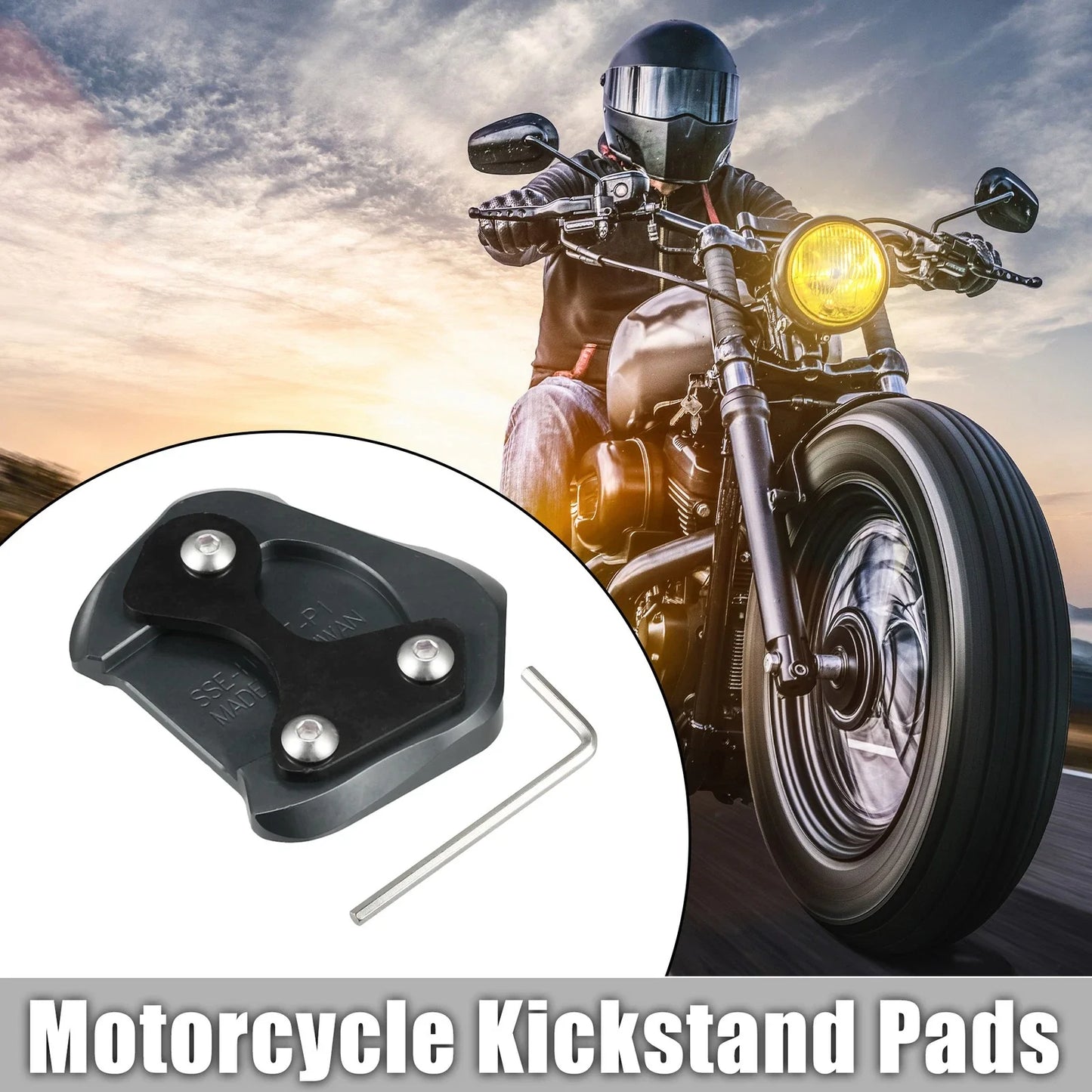 Motorcycle Kickstand Pad Set Aluminum Alloy for HONDA CB200X (2021-2023)