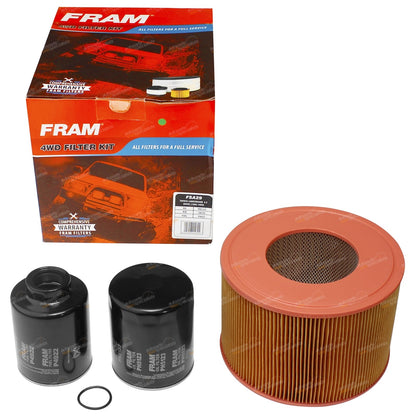 Air Oil Fuel Filter Service Kit for Toyota HZJ75 HZJ78 HZJ79 HZJ80 (1984–2001)