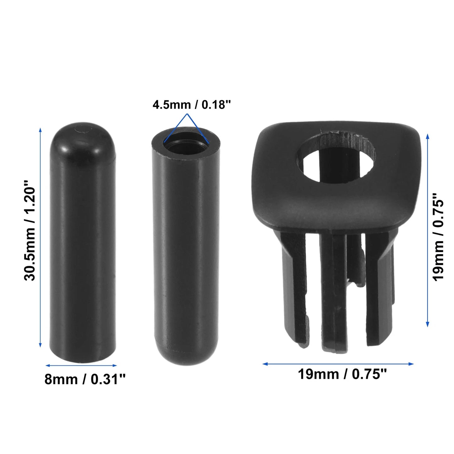 Set of 2 Door Lock Rod Knob & Locking Button Cover for BMW 328i (2012–2015)