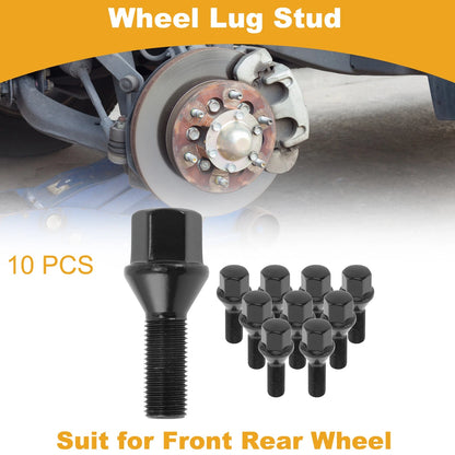 10 Pcs M12x1.25 Wheel Lug Stud for Jeep Compass (2017–2019) No.611005 Alloy Steel